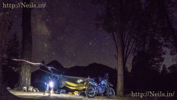 Camping under the stars in Sequoia National Forest